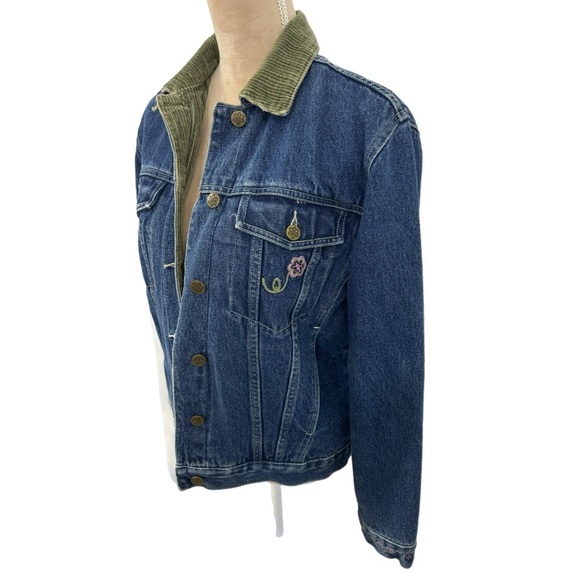 Vintage DISNEY Winnie the Pooh Embroidered Jean Jacket Women’s Sz S Denim Coat - Picture 3 of 13